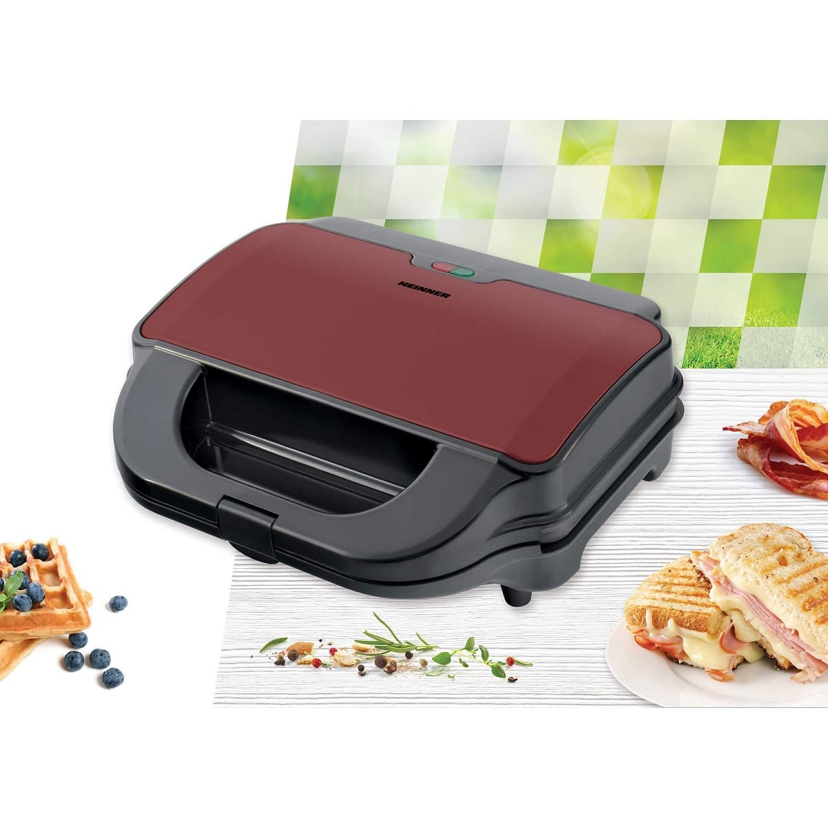 Sandwich-maker Heinner SM-2H900BKS