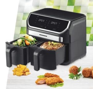Friteuza dubla cu aer cald Heinner Double Master HAF-KDB1700BK