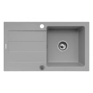 SET CHIUVETA SI BATERIE PYRAMIS PYRAGRANITE DELOS 76*44 1B1D GREY &amp; TAP LUNGO 070086902