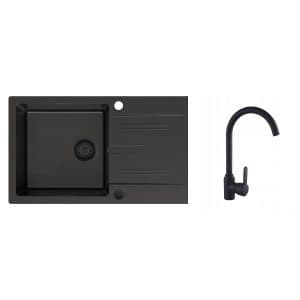 SET CHIUVETA SI BATERIE PYRAMIS ANIVERSARIA PZB 76*44 1B1D &amp; TAP LUNGO BLACK 202300742