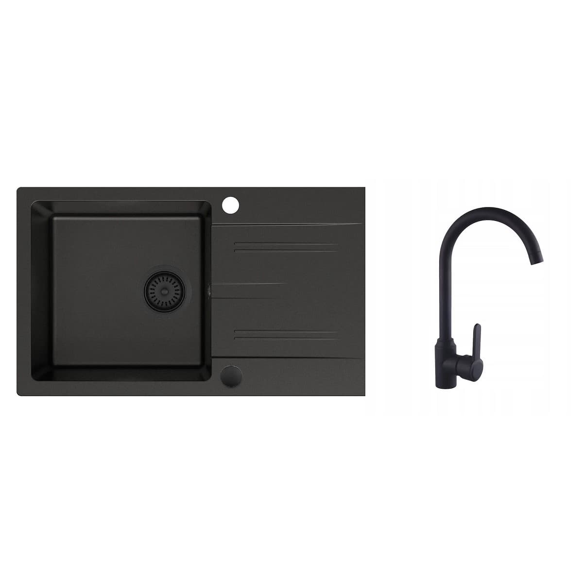 SET CHIUVETA SI BATERIE PYRAMIS ANIVERSARIA PZB 76*44 1B1D &amp; TAP LUNGO BLACK 202300742